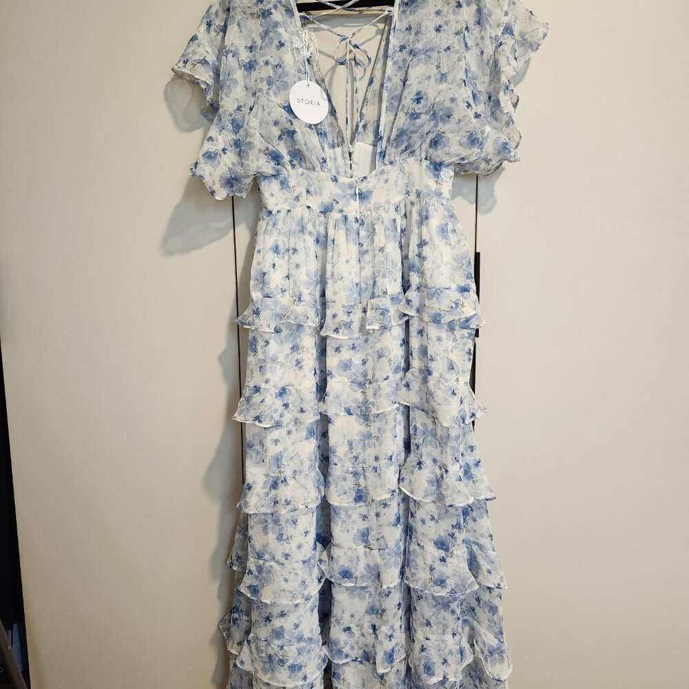 Tiered Floral Maxi Dress Spring, Wedding, Bridesmaid, Party / Storia